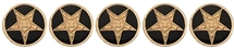 Eastern Star Button Covers - Set of 5